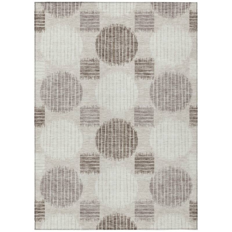 Machine Washable Indoor/ Outdoor Chantille Contemporary Dotty Rug