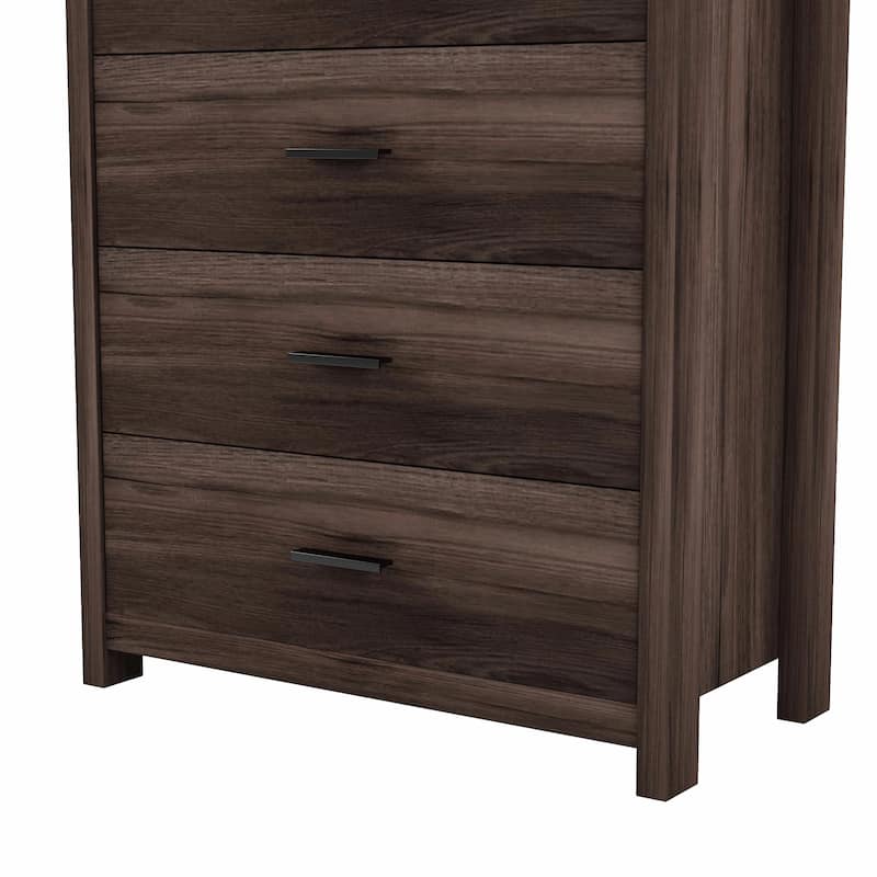 American Country Style Wooden Dresser with Five Drawers