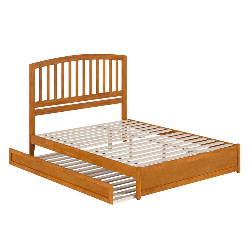 Lucia Platform Bed with Panel Footboard and Twin XL Trundle