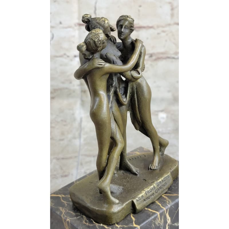 Hot Cast Three Graces By Canova Bookend Book End Bronze Sculpture Statue Figure