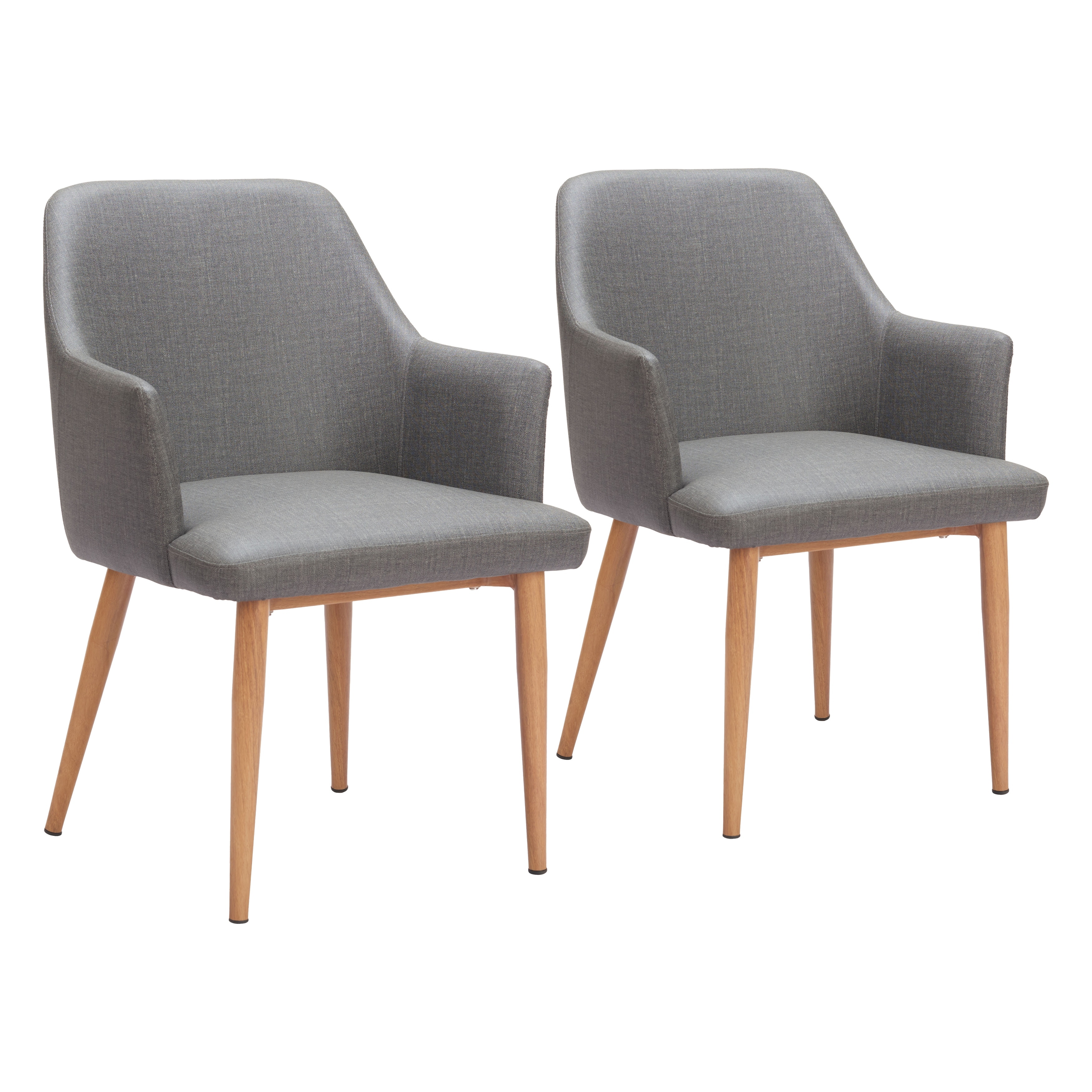 Wisom Dining Chair Gray Set of 2