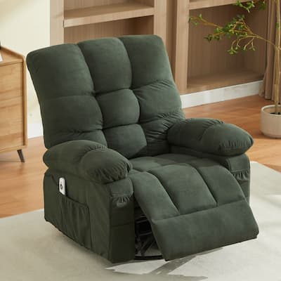 Massage Swivel Recliner Chair with Vibration Massage and Lumbar Heating