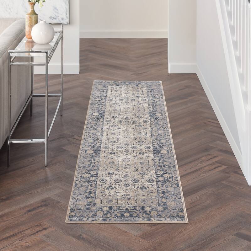 Malta Classic Bordered Geometric Medallion Area Rug
