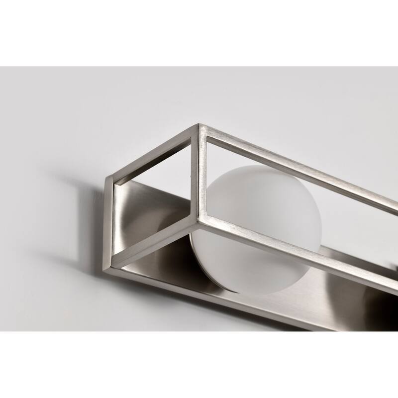 Jenkins 32 Inch 4 Light LED Vanity Brushed Nickel with Frosted Glass - Brushed Nickel