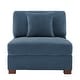 preview thumbnail 48 of 132, Corduroy Couch Modular Sectional Sofa with Pillows Armless - Navy