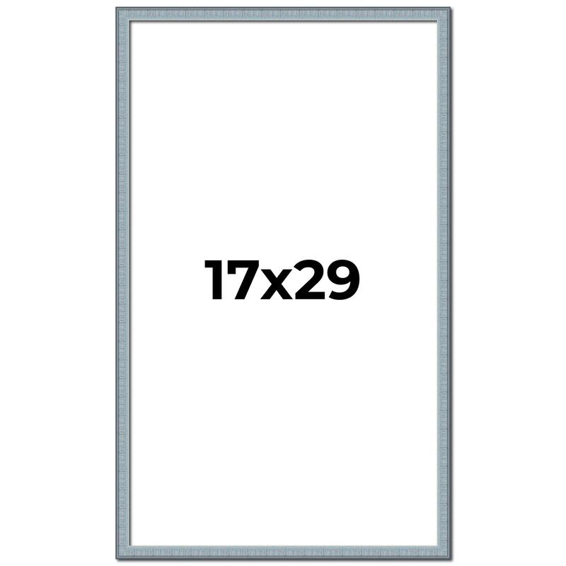 17x29 Frame Rustic Sky Blue Solid Wood Picture Frame | 0.75 Inch