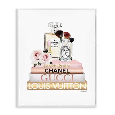 Stupell Fashion Essentials with Iconic Glam Brands Framed Wall Art - Pink