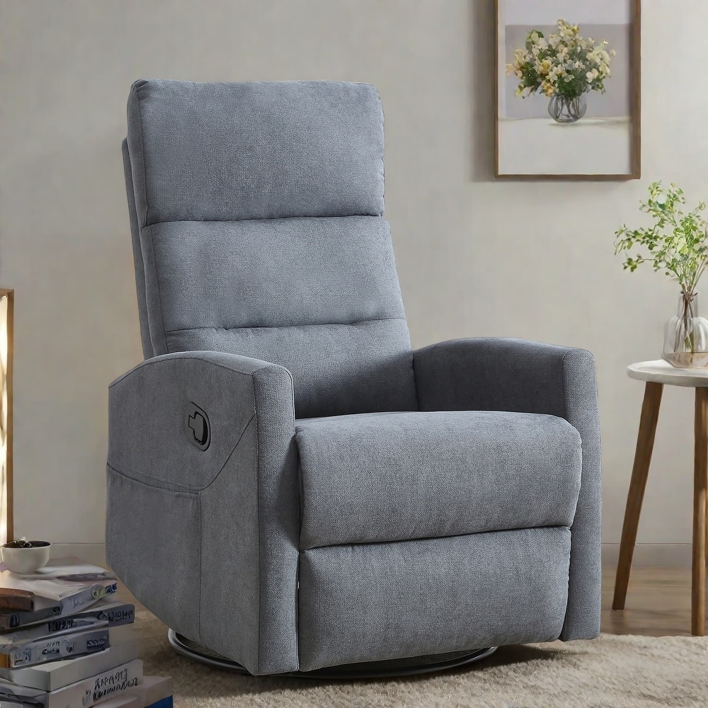 Swivel Rocking Recliner Chair with 155° Recline and Tool-Free Assembly