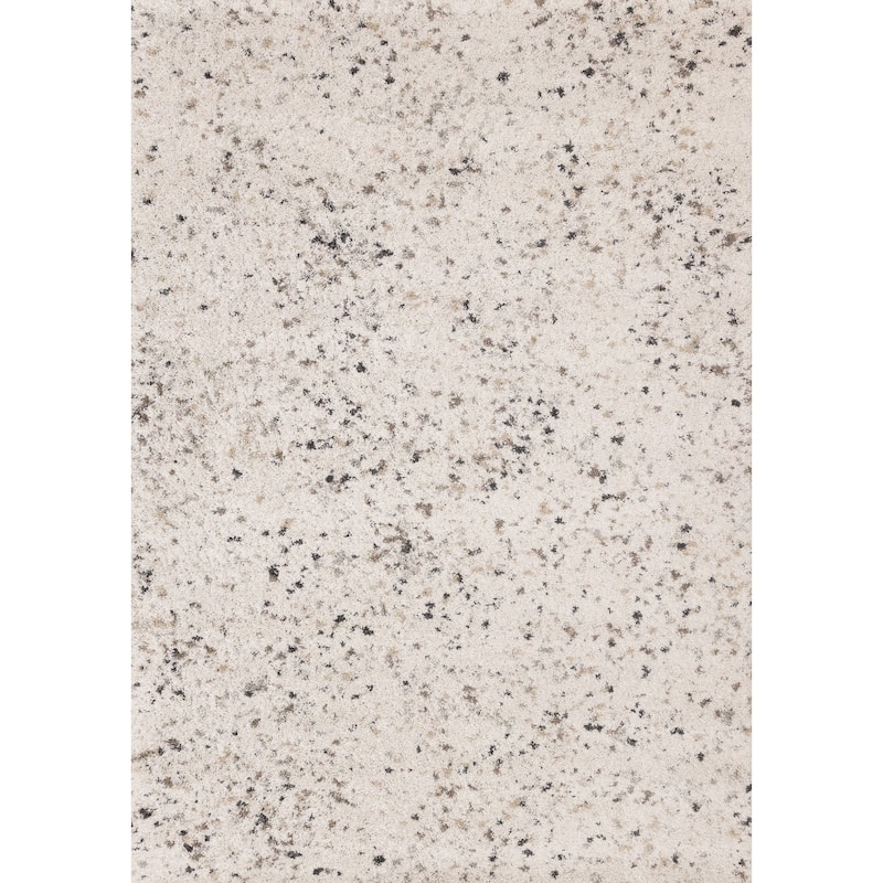 White Grey Black Speckled Soft Plush Rug