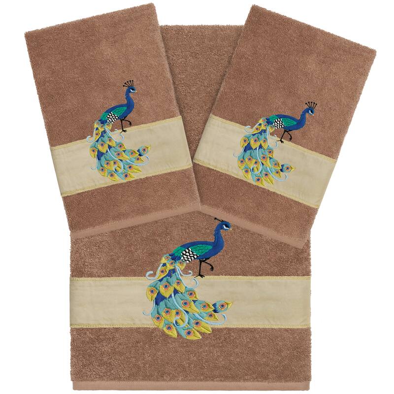 Authentic Hotel and Spa Turkish Cotton Penelope 3PC Towel Set - Latte