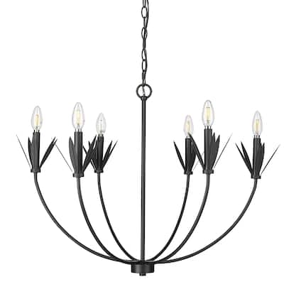 Millennium Lighting 12706 Primrose 6 Light 31" Wide Taper Candle Style