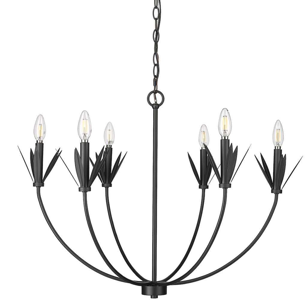 Millennium Lighting 12706 Primrose 6 Light 31" Wide Taper Candle Style