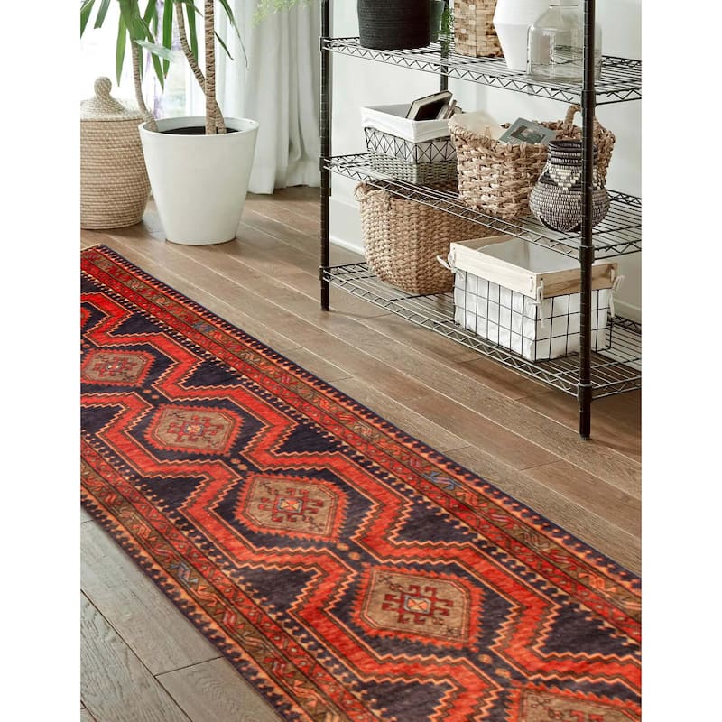 ECARPETGALLERY Hand-knotted Konya Anatolian Red Wool Rug - 3'1 x 12'6