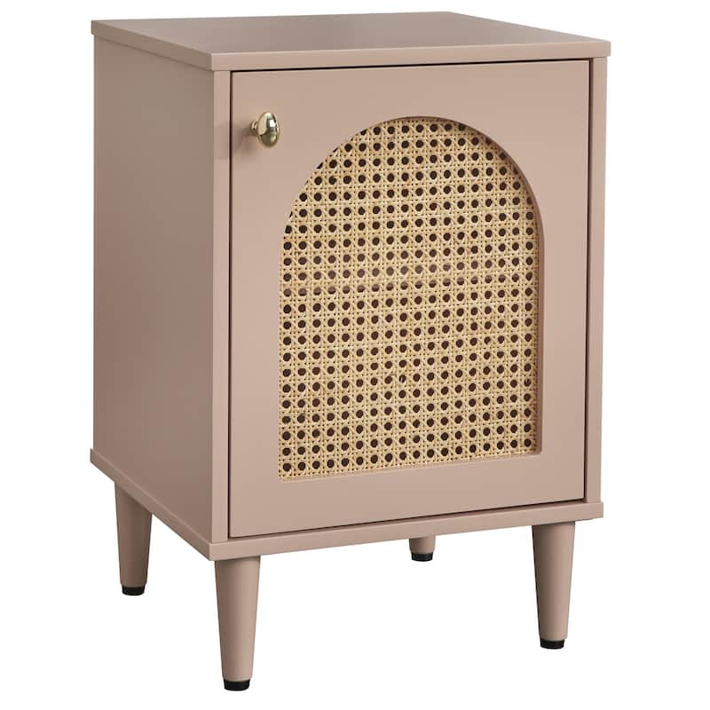 Lifestorey Taylor Nightstand with Natural Cane