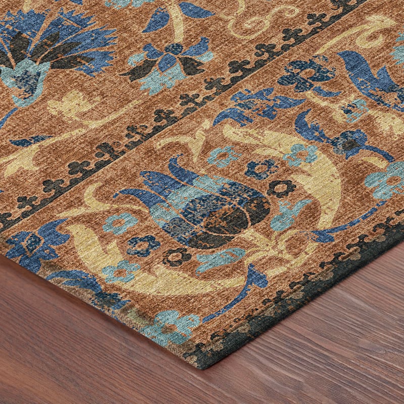 Machine Washable Indoor/ Outdoor Global Alix Chantille Rug