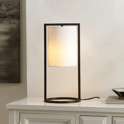 SAFAVIEH Lighting Marineta Contemporary 18-inch Table Lamp (LED Bulb Included) - 8.3 In. W x 8.3 In. D x 17.8 In. H - 8Wx8Dx18H