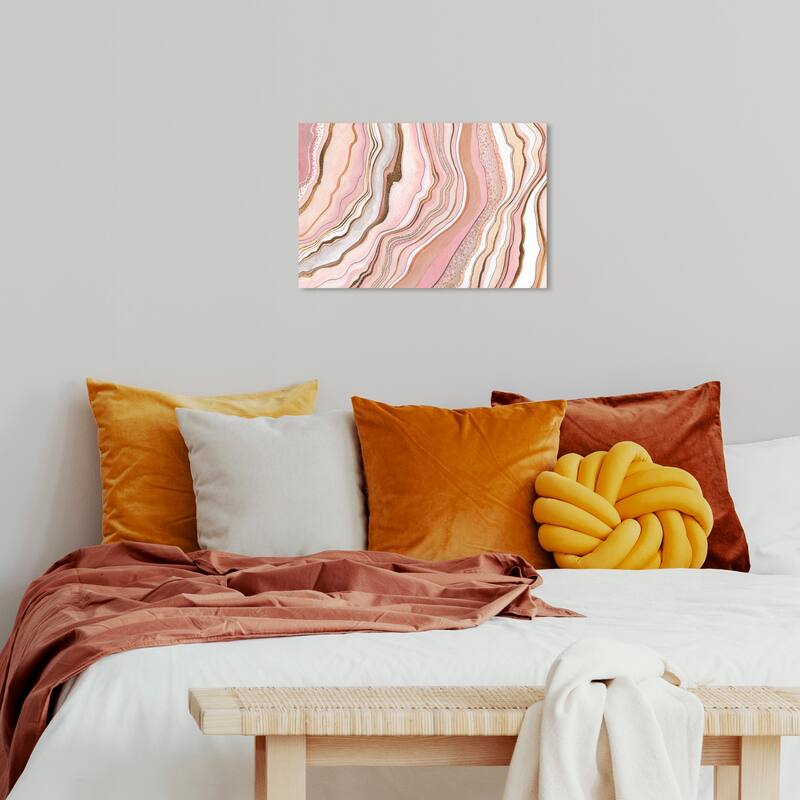 Wynwood Studio Canvas Abstract Pink Galaxy Pink and Light Pink Modern & Contemporary Wall Art Canvas Print - 24 x 16