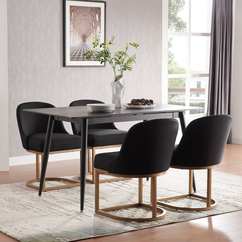 Leick Home Barrelback Dining Chair with Metal Base Set of 2