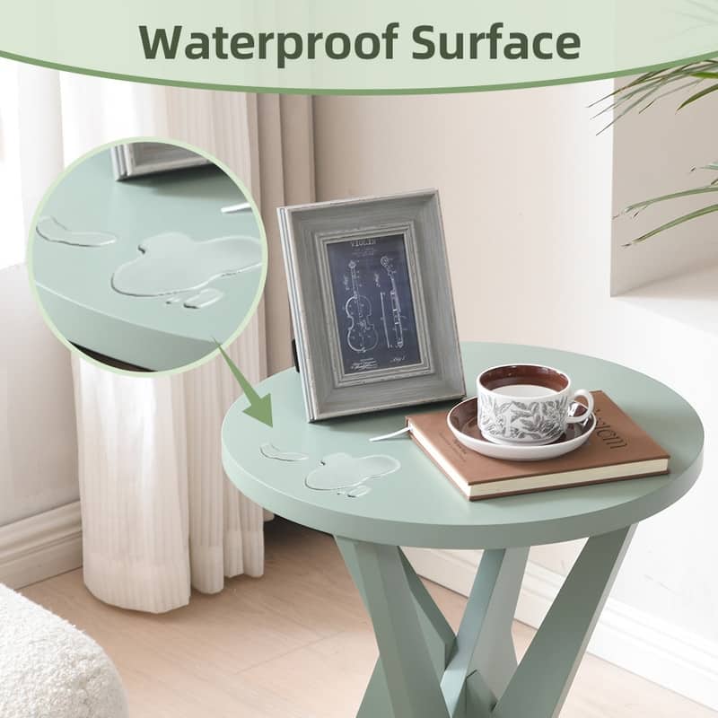 Round Solid Wood Coffee Table