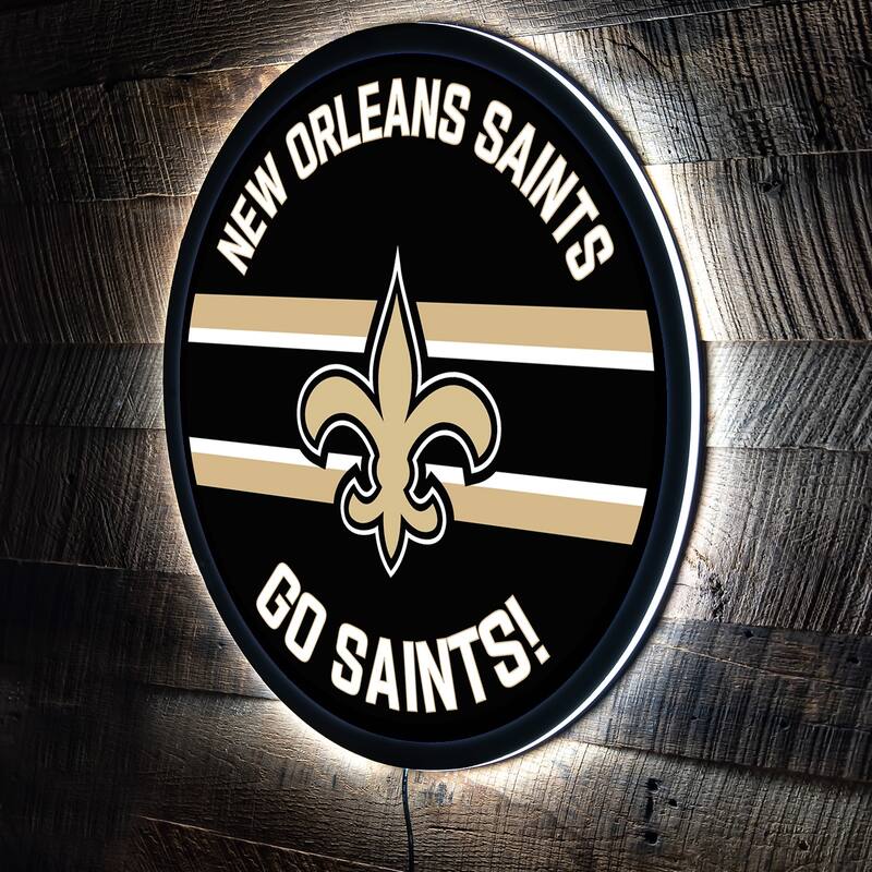 New Orleans Saints LED Lighted Sign - Black