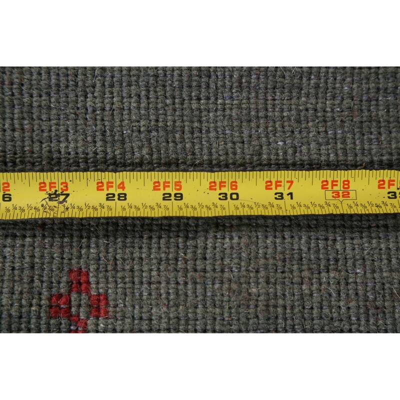 Decorative Contemporary Gabbeh Oriental Rug Hand-Knotted Wool Carpet - 9'8" x 9'10" Square