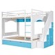 preview thumbnail 8 of 7, Full over Full Bunk Bed with Trundle and Stairs, Ladders with Storage Cabinet