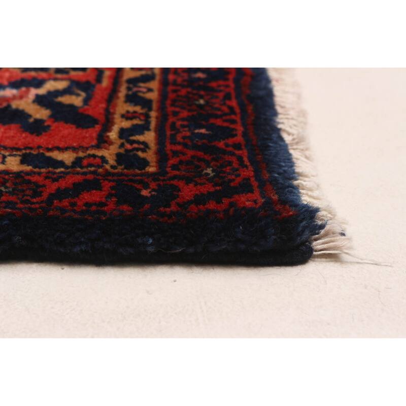 ECARPETGALLERY Hand-knotted Anatolian Vintage Navy Wool Rug - 4'6 x 6'9