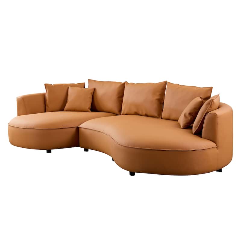 L-Shaped Leather Sectional Sofa with Chaise – Large Luxe Couch for Living Room