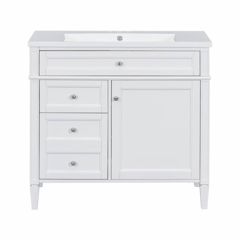 36'' Bathroom Vanity with Top Sink, 3 Drawers for Stylish Storage