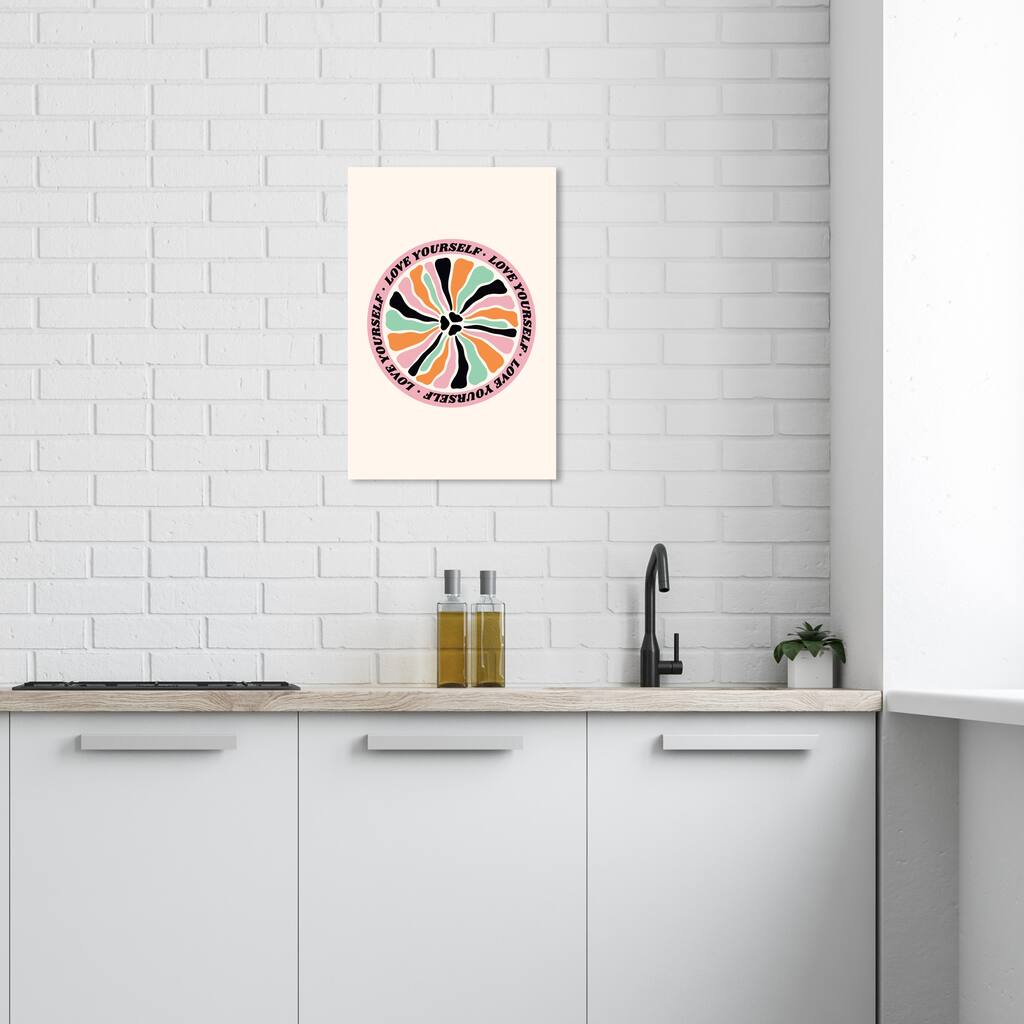 Wynwood Studio Canvas Typography and Quotes Flower Your Self Pink and Light Pink Modern & Contemporary Wall Art Canvas Print