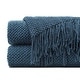 preview thumbnail 47 of 59, Chanasya Textured Knit Acrylic Throw Blanket With Tassels