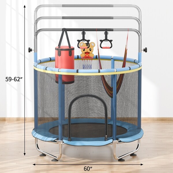10-FEET/OF THE KIDS,BY THE KIDS,FOR THE… Kids Trampoline, 5FT Adjustable Toddler Trampoline with