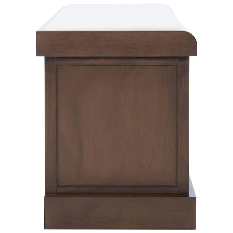 SAFAVIEH Landers 2-Drawer with Cushion Storage Bench - 32.3" W x 15" L x 19" H