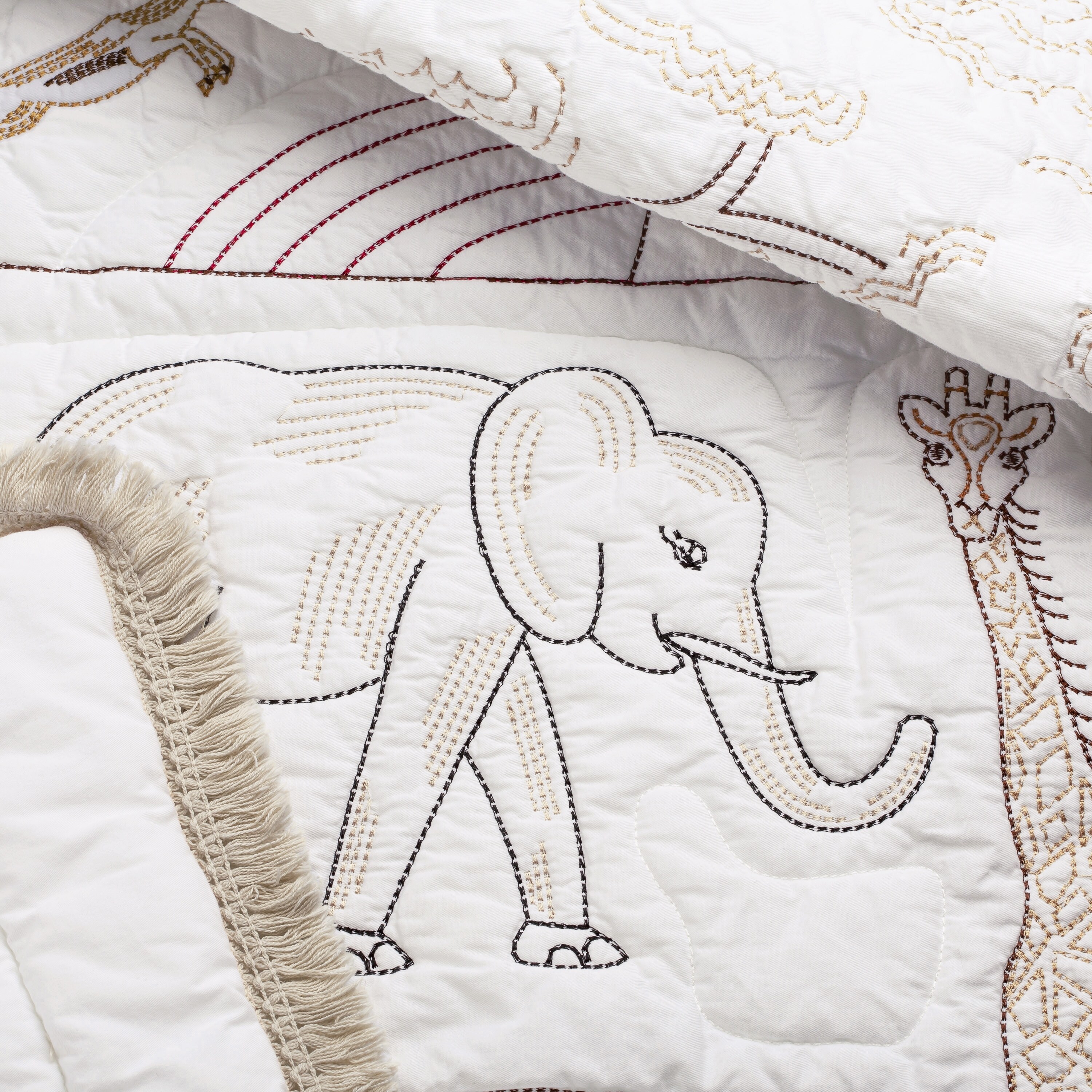 Sweet Jojo Designs Jungle Safari Animals Baby Boy Girl Nursery Crib Bedding Set Beige Brown Taupe Black And White Gender Neutral Animal Elephant