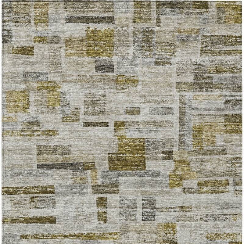 HomeRoots Striped Transitional Rectangle Outdoor Rug