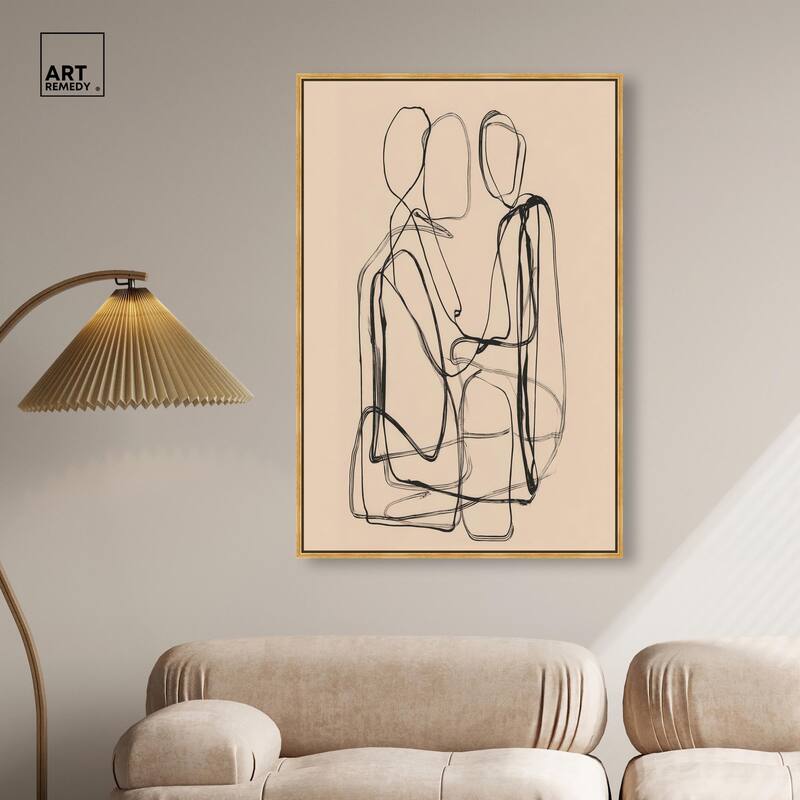 Embrace of Lines III Canvas by Art Remedy