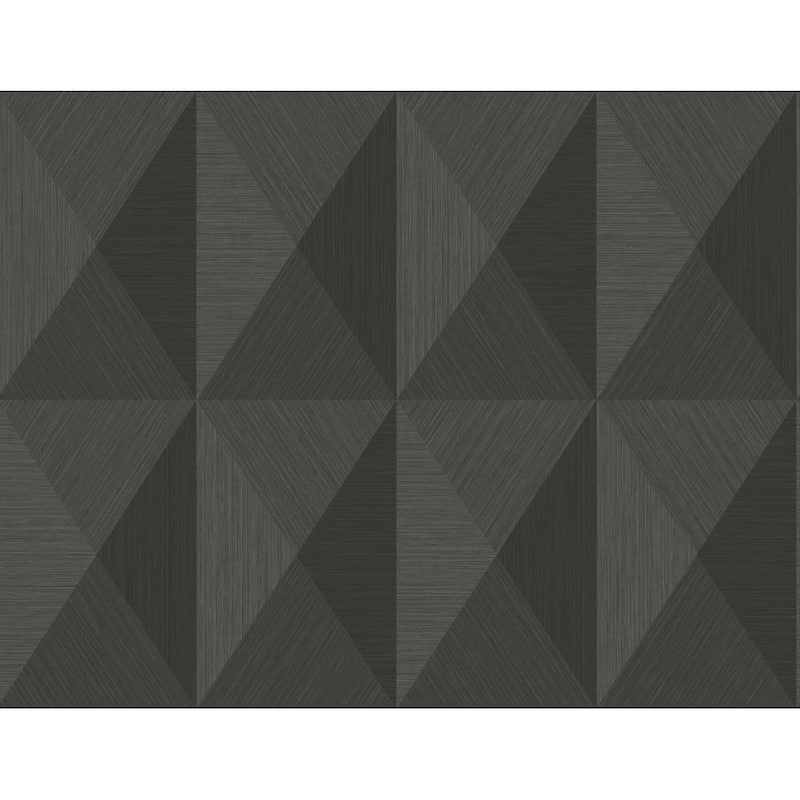 Seabrook Designs Pinnacle Embossed Vinyl Unpasted Wallpaper - 27 in. W x 27 ft. L - Ash