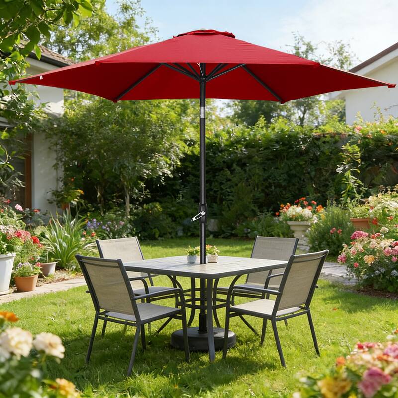 Ainfox 9ft Outdoor Patio Umbrella Without Base for Garden, Patio, Swimming Pool - Red