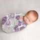 preview thumbnail 1 of 4, Sweet Jojo Designs Lavender Purple Boho Shabby Chic Floral Girl Baby Swaddle Receiving Blanket Ivory Bohemian Vintage Watercolor