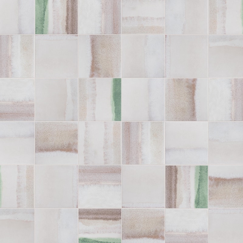 Merola Tile Matter Canvas Bone Green 6" x 6" Porcelain Floor and Wall Tile - Case (25 Tiles)