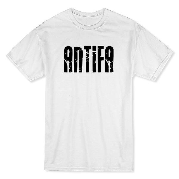 Shop Antifa Graffiti Style Black Font Men S White T Shirt Overstock 18317807