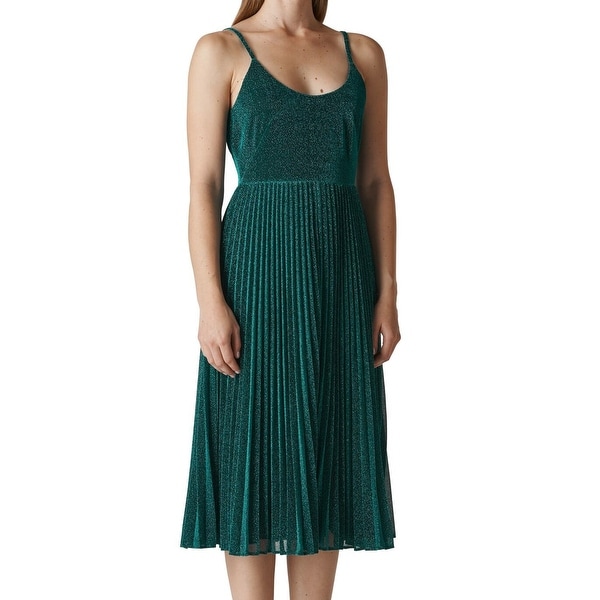 whistles green sparkly dress