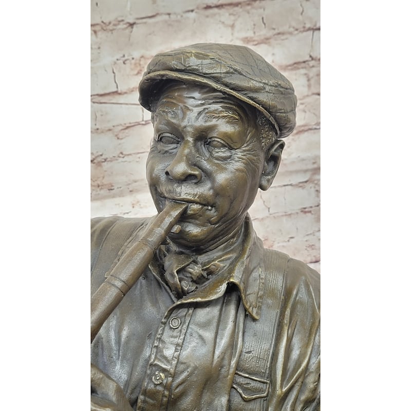 Jazz Clarinet Player Bronze Bust Sculpture - Mid-Century Music Art