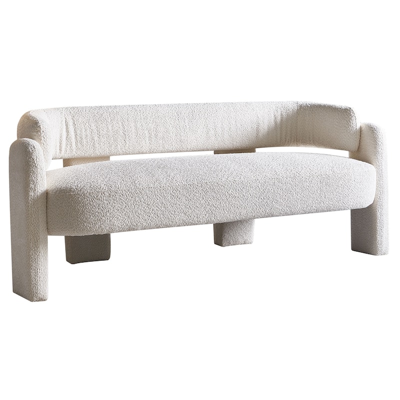 Boucle Sofa 75.59'' - High-Density Foam, Wood Frame