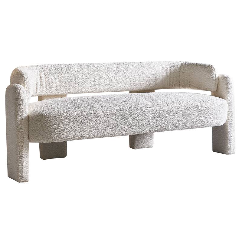 Modern Upholstered Bench Velvet Sofa with Rolled Arms, Loveseat Sofa, Chaise Sofa for Club Living Room Bedroom