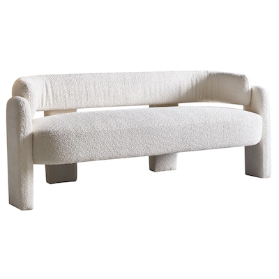 Upholstered Sofa Couch with Rolled Armrests, Decorative Sofa for Dressing Room, 2 Seater Love Seat Couches for Hallway