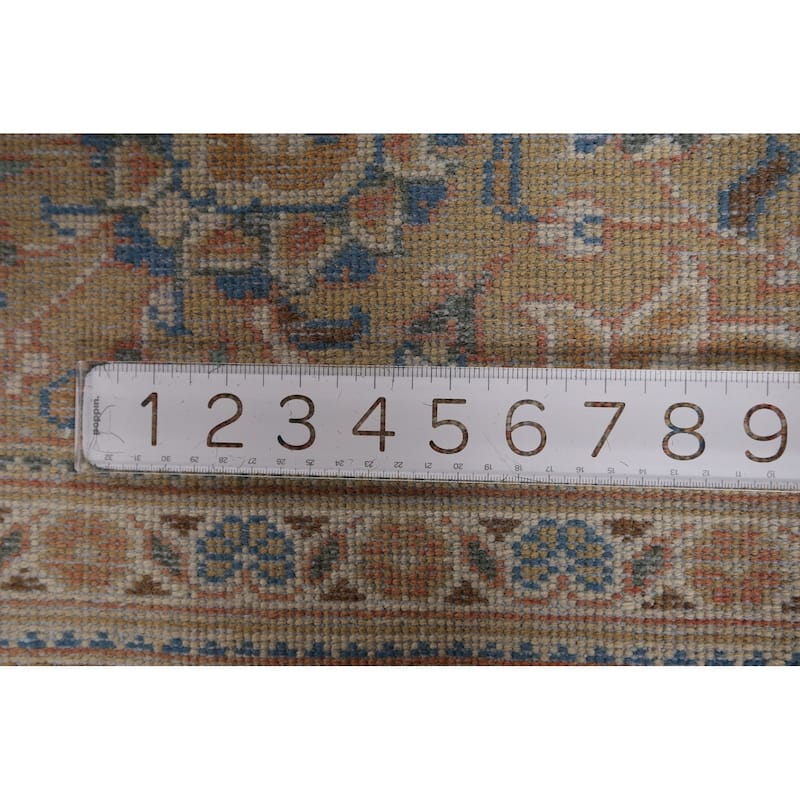 Traditional Mashad Vintage Persian Area Rug Handmade Wool Carpet - 7'0" x 9'10"