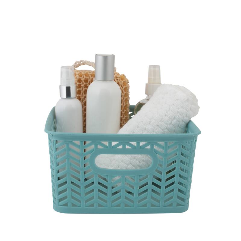 Simplify 3 Pack Small Herringbone Storage Basket