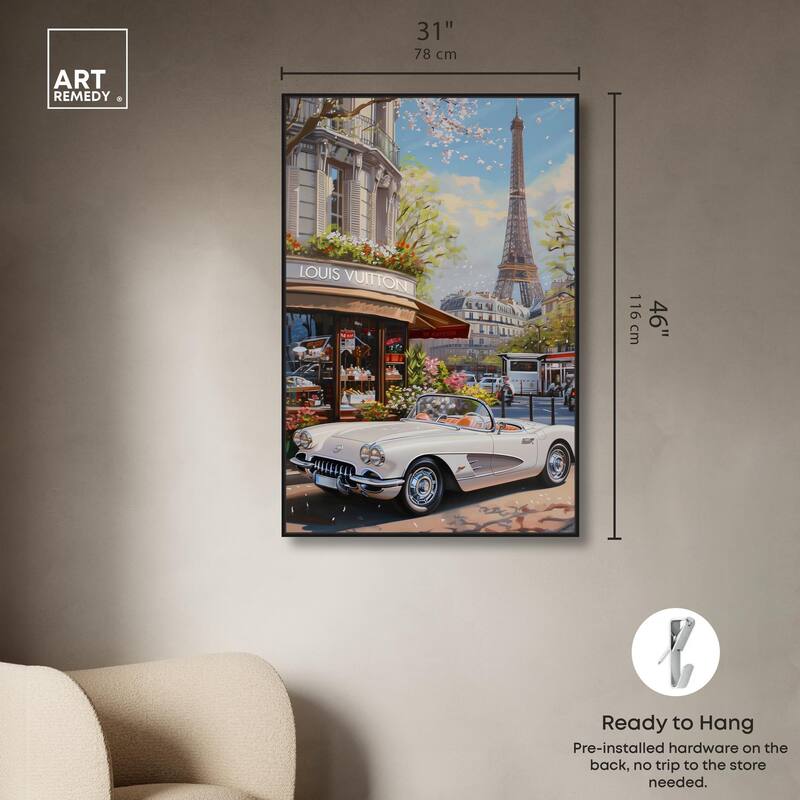A View of Paris from the Car Canvas by Art Remedy