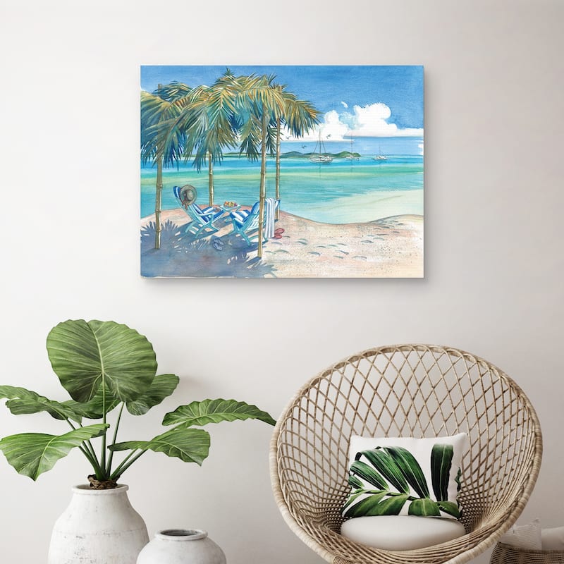 Palm Lean 2 by Bradley Clark Canvas Art Print